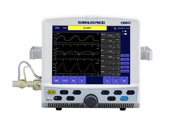 ICU Purple Horn Ventilator โหมด VCV PCV พร้อมหน้าจอสัมผัส TFT ขนาด 12.1 นิ้ว