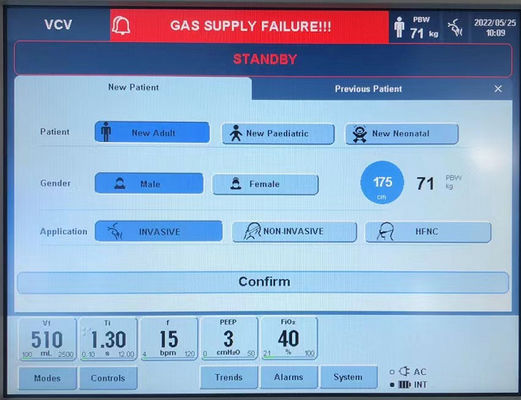 ห้องไอซียู Purple Horn Ventilator ไฟฟ้าแบบพกพาสำหรับผู้ใหญ่